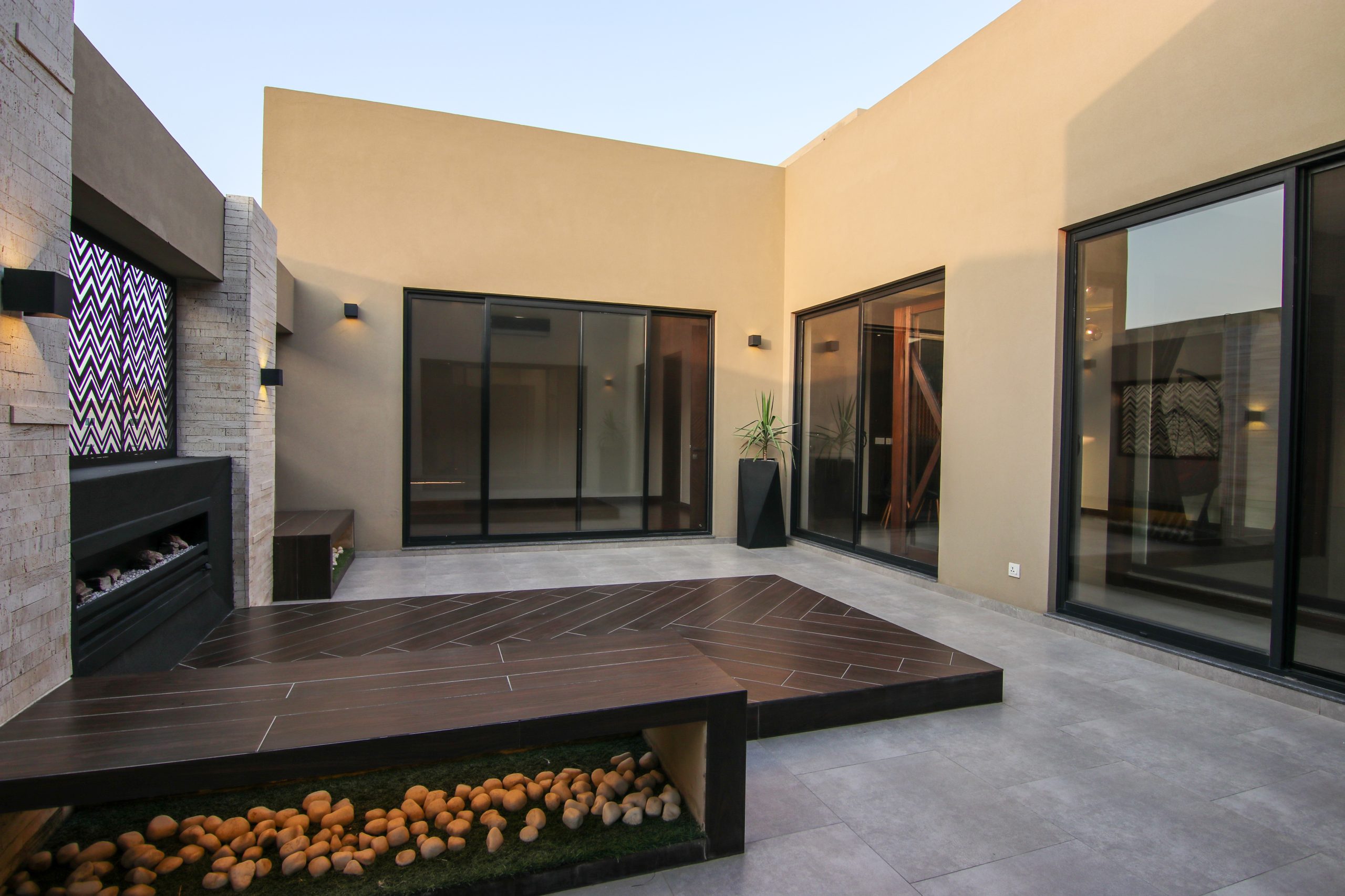 Modern & luxury House terrace Premium Photo
